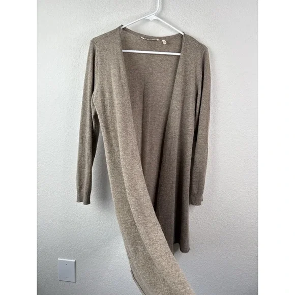 Soft Surroundings 100% Cashmere Open Front Drape Cardigan Women's S Quiet Luxury - Picture 2 of 5